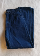 Rustler Jeans Mens 34x34 Blue Straight Leg Rugged Workwear Dark Wash Denim - $14.95