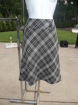 Ann Taylor Gray&amp;White Plaid Skirt 2 - £12.64 GBP