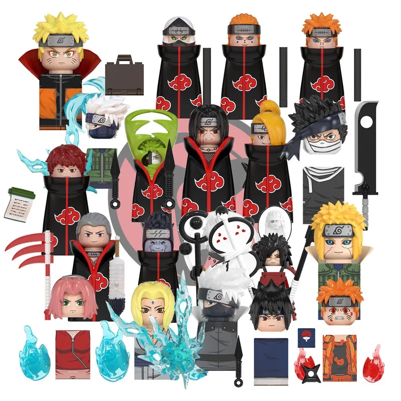 9Pcs Naruto Anime Bricks Figures Gaara Mini Action Assemble Education Model - £9.78 GBP+