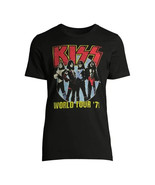 KISS World Tour 1977 Rock and Roll Men&#39;s Graphic T-shirt  size 2XL- new - £7.96 GBP