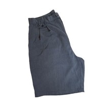 Puritan Shorts Mens 38 Belted Casual Grayish Blue Cotton Blend Pleated F... - £13.30 GBP