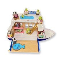 Epoch Calico Critters Sylvanian Families Seaside Cruiser House Boat + 12 Figures - $67.63