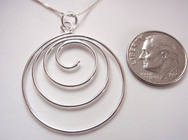 Spiral Pendant 925 Sterling Silver Corona Sun Jewelry - £10.12 GBP