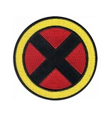 X-MEN IRON ON PATCH 3&quot; Yellow Red Black X Comic Super Hero Embroidered A... - €3,78 EUR
