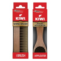 Kiwi Horsehair Shoe Brush Set – Polish Applicator &amp; Shine Brush for Leat... - $17.47