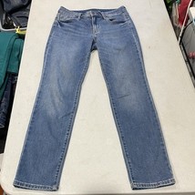 Old Navy Power Slim Straight Jeans Womens 4 Mid Rise Light Wash Stretch ... - $258.16 MXN