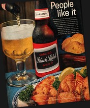 1964 CARLING Black Label Beer at dinner party People Like it Vintage Print Ad c1 - £20.02 GBP