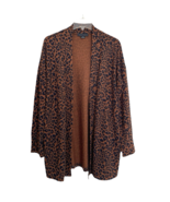 Sanctuary Lenox Leopard Print Cardigan Sweater Size LP Brown Fall Lagenlook - $455.28 MXN