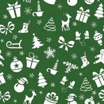 Carolina Creative Bandanna (Christmas Surprises Green) 22x 22 Winter Holiday - £5.88 GBP