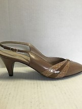 Bruno Magli Women&#39;s Shoes MOCHA Brown Leather Slingback 2.5” Heels Size ... - £99.84 GBP