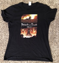 Port &amp; Company Anime Womens T-Shirt Adult Size Small Black Attack on Titan - $10.40