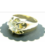 Bague Sur Mesure En Or Jaune Plaqué 14K Avec 8 Mm De Moissanite - $193.66 CAD