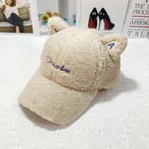 Women&#39;s Autumn And Winter Hats Korean Embroidery Letters Love Cat Ears Caps Casu - £11.79 GBP