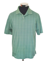 Dockers Polo Shirt Men&#39;s Size  Medium Golf Casual Sage Green Checks Acti... - £7.59 GBP