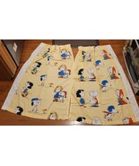 Set 2 Vintage 1972 Peanuts Snoopy Charlie Brown Curtains Pinch Pleat 56&quot;... - $69.95