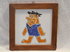 Flintstones Wood Framed Ceramic Tile Picturing Barney Rubble - £13.86 GBP