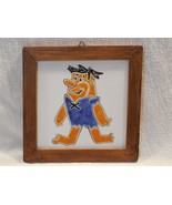 Flintstones Wood Framed Ceramic Tile Picturing Barney Rubble - £14.12 GBP