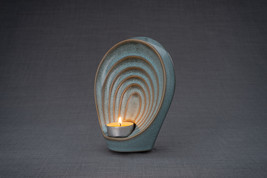 Handmade Cremation Keepsake Urn &quot;Guardian&quot; - Small | Oily Green Melange | Cerami - £183.54 GBP+