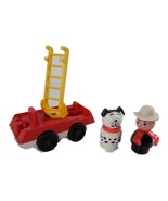 Vtg 1980s Fisher Price Little People Fire  Truck Dalmation Dog Fireman F... - $736.11 MXN