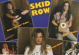 Skid Row teen magazine pinup clipping Sebastian Bach Rock Idols pix - £5.51 GBP