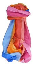 Mulberry Silk Classic Long Scarf Malhotra Rainbow Palette by Pashmina &amp; Silk - £23.47 GBP