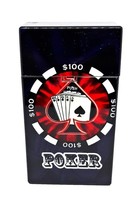 RYO Black Poker Design 100s Size Push-N-Open Plastic Cigarette Case - $8.90