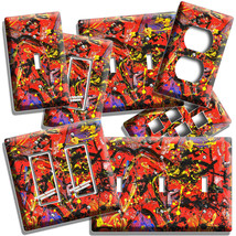 Jackson Pollock Red Drips Inspired Light Switch Outlet Wall Plate Room Art Decor - £12.52 GBP+