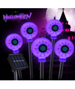 Outdoor Halloween Decorations, Solar Pathway Lights, 5 Pack 3D Eyeball L... - $519.61 MXN