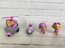 Paw Patrol Skye Pup Dog Puppy Action Figure Lot Pink Vehicle Toy Cake Toppers - £15.87 GBP