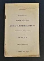 1895 Antique Pennsylvania State College Agricultural Exp Stn Tobacco Experiments - £78.34 GBP