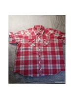 Authentic Western Youngblood Plaid Short Sleeve Pearl Snap Shirt Mens 3X... - £14.50 GBP