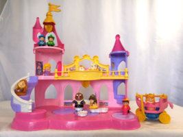 Little People Disney Princess Musical Dancing Castle Palace + Fairy Godm... - £29.75 GBP
