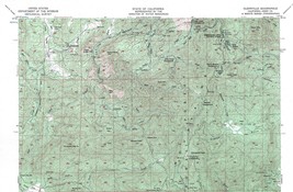 Glennville Quadrangle, California 1956 Topo Map USGS 15 Minute - Shaded - $21.99