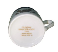 1993 Clinton Inauguration Demitasse Cup & Saucer Set Woodmere China w/ Box COA image 6
