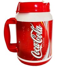 Coca Cola Coke Cup 64 oz Vintage Whirley Plastic Mug With Straw XL Size SS - £23.63 GBP