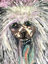 Chinese crested dog abstract painting. - £63.20 GBP