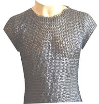 Allbeststuff Chain Mail Vest 9 MM Flat Riveted with Washer Medieval Armo... - $116.62