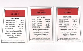 Monopoly Here &amp; Now World Edition Board Game Complete Set Red Title Deed Cards - £7.68 GBP