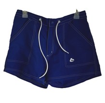 BW Sport Women&#39;s Board Shorts Med Blue Drawstring Pockets SZ 6 - $11.00