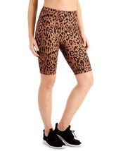 allbrand365 designer Womens Animal-Print High-Rise Bike Shorts,Neutral,Small - £23.34 GBP