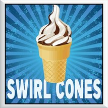 Swirl Cones DECAL (Various Sizes) Food Truck Concession Vinyl Decal - $8.86+