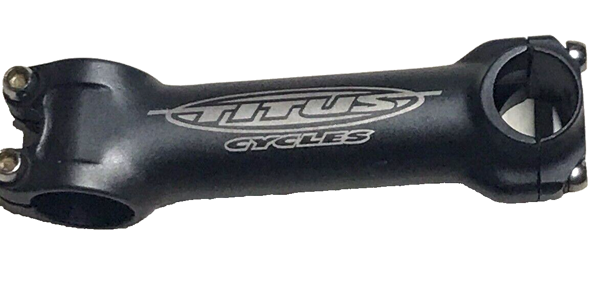 Titus Cycles Black Alloy MTB Stem 120mm x 25.4mm Clamp x 1 1/8&quot; Threadle... - $24.74