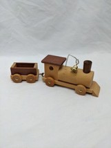 Set Of (2) Vintage Wooden Train With Bell Toy Figures - $19.80