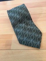 Kenneth Cole Shades Of Green Abstract 100% Silk Men’s Tie EUC  - £6.31 GBP