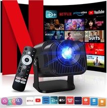 [NetfIix Official/Stereo Speakers] 4K Projector with Wifi and Black  - $429.02