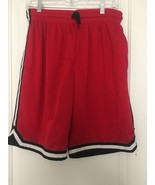Men's Mesh Shorts Gym Basketball Athletic Elastic Waist Size Large Multicolor - $32.69