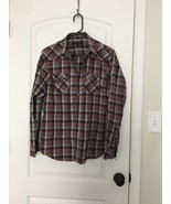 Banana Republic Men&#39;s Plaid Long Sleeve Shirt Snap Casual Wear Size Medium  - £30.15 GBP