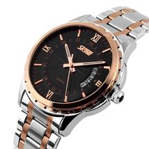 &quot;SKMEI&quot; Men&#39;s Steel Belt Business Waterproof Calendar Quartz Watch - £23.09 GBP