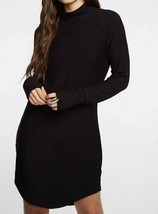Chaser cozy knit l/s/ raglan turtleneck shirttail mini dress for women - size L - £38.69 GBP
