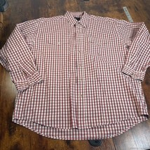 Roper Western Men&#39;s Button Up Shirt Red/White Check Size XL - £19.71 GBP